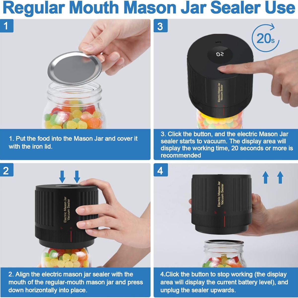 Electric Mason Jar Vacuum Sealer