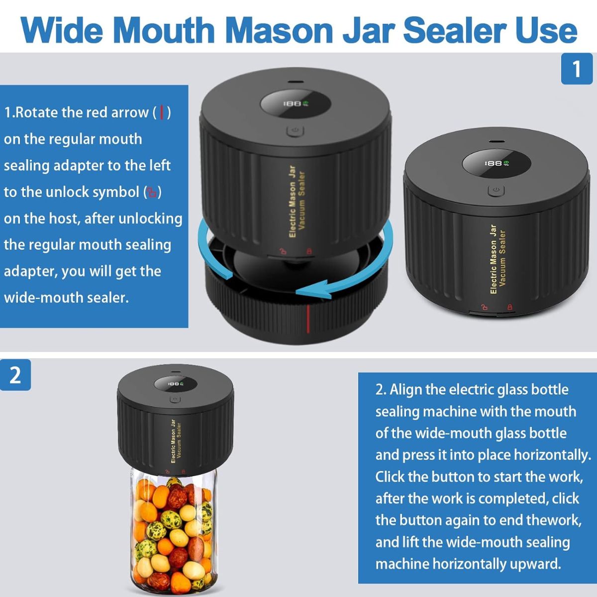 Electric Mason Jar Vacuum Sealer