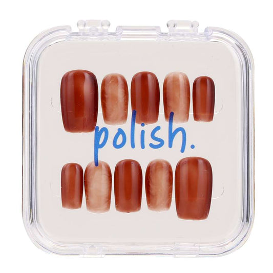 Caramel Swirl Press-On Nails