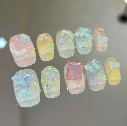 Crystal Dreams 3D Press-On Nails