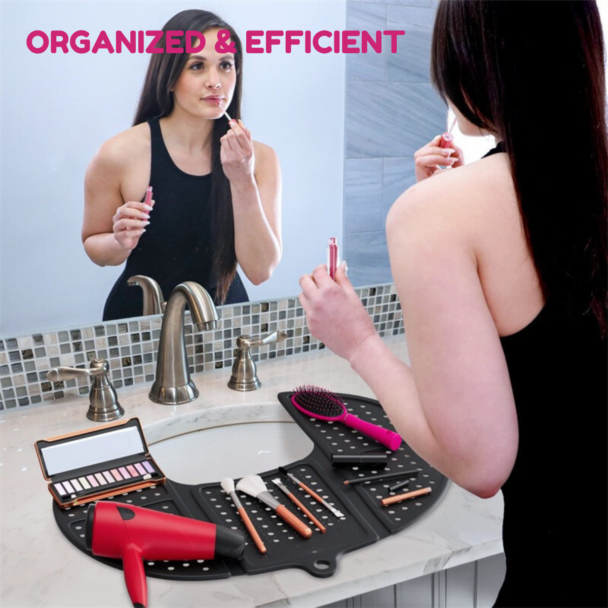 Foldable Beauty Tools Organization Tray