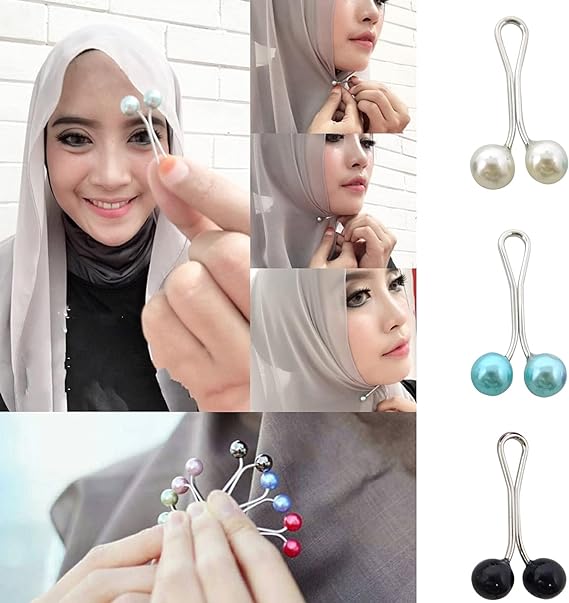 12PCS Cute Hijab Pins Crystal Rhinestone