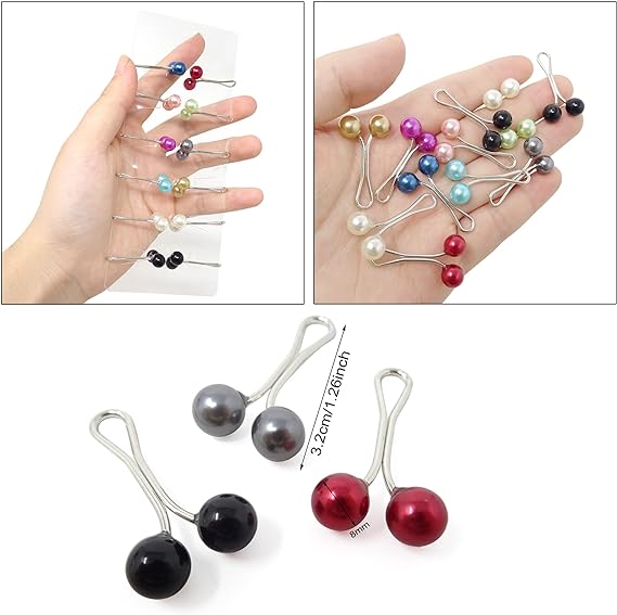 12PCS Cute Hijab Pins Crystal Rhinestone