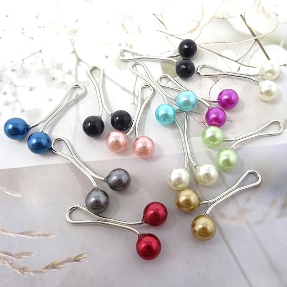 12PCS Cute Hijab Pins Crystal Rhinestone