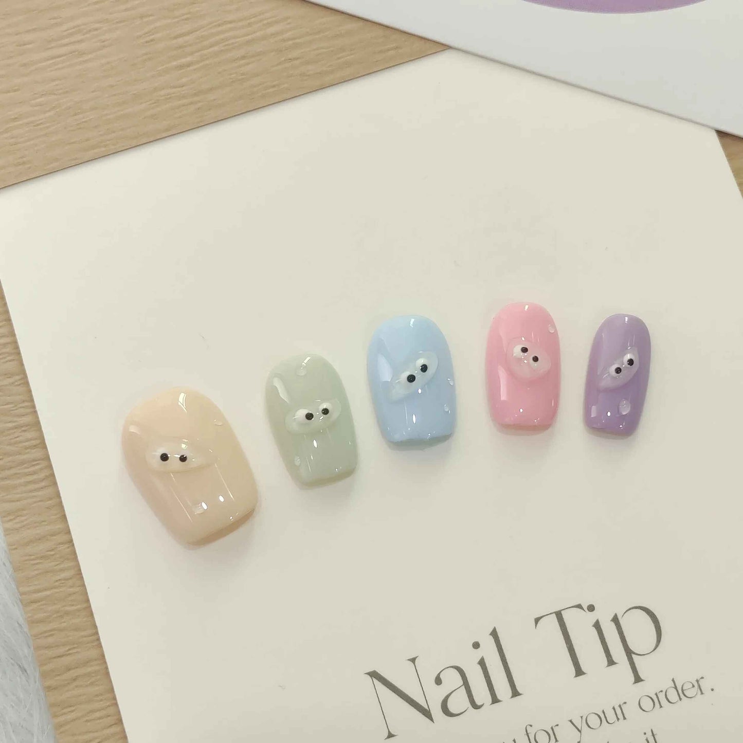 Macaron Peeps 3D Press-On Nails