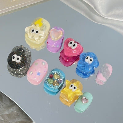 Bubble World 3D Press-On Nails